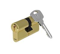 Yale 500 Plus Série Demi-Cylindre de Profil Européen 30 Laiton Poli Cylindre de Sécurité à 5 Goupilles Haute Protection Anti Effraction Installation Facile avec 5 Clés Incluses