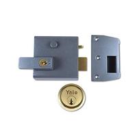 Yale B-1-DMG-PB-60 Verrou de sécurité à Double Verrouillage 60 mm Finition Laiton Poli métallique foncé Haute sécurité pouvant être verrouillé de l'intérieur avec Une clé