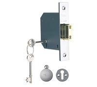 Yale B-M552-CH-65 Serrure à mortaiser à 5 leviers en boîte Convient pour Portes extérieures Chromé Poli 64 mm