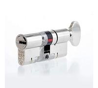 Yale B-YS3-4040NT Cylindre de Serrure 3 étoiles Euro à Bouton-Pouce, Haute sécurité, 40:40 (80 mm), Finition Nickel