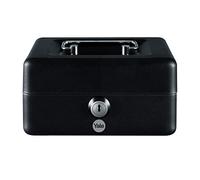 Yale Boîte à Monnaie Grand Modèle YCB/060/BB2 Protection Standard Serrure à Clé 2 Clés Incluses Poignée de Transport Plateau Intérieur Amovible Noir Mat