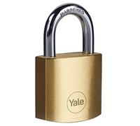 Yale - Cadenas de sécurité standard Y110B/30/115/1/B en laiton de 30 mm - Anse ouverte en acier - 3 clés