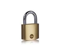 Yale Cadenas de sécurité standard Y110B/40/122/1 en laiton de 40 mm - Anse ouverte en acier - 3 clés