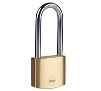 Yale Cadenas en Laiton 40 mm, Anse Longue 56 mm en Acier Cémenté, Double Verrouillage, 3 Clés Incluses, Idéal pour Portails, Chaînes et Utilisation Intérieure ou Extérieure Occasionnelle