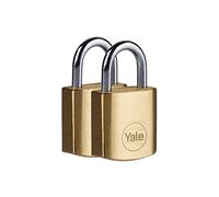 Yale Cadenas laiton 25 mm - Y110B/25/113/1 - Anse acier, 3 clés - Pour Casier Scolaire Ecole, Vestiaire de Sport, Boîte à Outils, Armoire