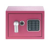 Yale Coffre-Fort Acier Rose à sceller ou Poser - Compact 3.8L - Serrure Electronique Code 3 à 8 Chiffres 17x23x17cm YSV/170/DB2/P