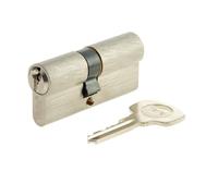 Yale Cylindre profil européen 500+ double 30/30 – 5 goupilles, nickel satiné, 3 clés, anti-effraction