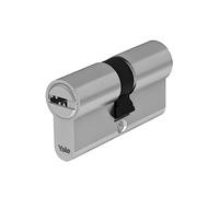 Yale Cylindre européen de haute sécurité pour serrure YC101KD324504N1 Nickelé, 32/45mm, double, Frictionné, 4 clés