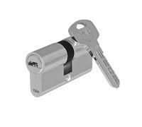 Yale Cylindre européen Série 1000 31/50 mm nickel satiné double cylindre avec fonction d’urgence, 5 clés incluses, idéal pour portes d’entrée et bureaux