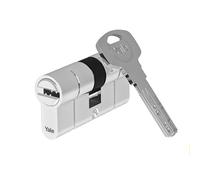 Yale Cylindre européen Série 2100 30/35 mm chrome poli double cylindre, 5 clés incluses, sécurité renforcée pour appartements et maisons