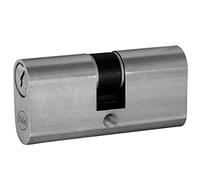 Yale Cylindre Ovale pour serrures YN0901002002 nickelé satiné, 27,5/27,5 mm, 3 clés