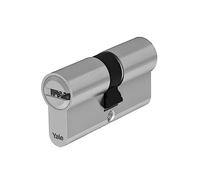 Yale Demi-cylindre européen de haute sécurité pour serrure YC102KD311004N1 Nickelé, 31/10mm, 4 clés