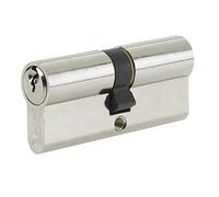 Yale Euro Double Cylindre, 3 clés fournies, sécurité Standard, emballé, Convient à Tous Les Types de Portes, Finition Nickel, 30:10:30 (70 mm)