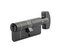 Yale KM Series Cylindre à bouton tournant 50/50 (100 mm) Noir mat