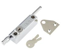 Yale Locks P124 Verrou De Porte À Pousser Finition Chrome Poli Visi YALP124CH