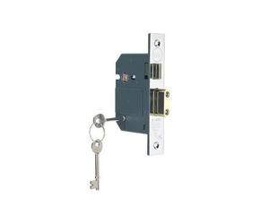 Yale Locks PM560CH25 Serrure à pêne 5 leviers haute sécurité conforme BS finition chrome poli 67 mm Argenté