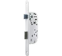 Yale Serrure à encastrer à clé, axe 50 mm, Coffre 135 mm - Y55R-A50/B/SC - Pêne Réversible, Têtière Bouts Ronds - Porte intérieure de Communication, Chambre, Bureau - Blanc, Clé Incluse