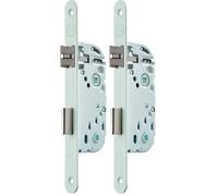 Yale Serrure à encastrer à condamnation, axe 40 mm, Coffre 135 mm - Certifié NF Niveau 2 - Y73R-A40/B/SC - Pêne Réversible, Têtière Bouts Ronds - Porte Salle de Bain et WC - Blanc, Gâche Incluse, NF