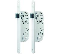 Yale Serrure à encastrer bec de cane sans xe 40 mm, coffre 135 mm - Y12R-A40/B/SC - Pêne Réversible, Têtière bouts ronds - Porte intérieure de communication, cuisine, salon - Blanc, Gâche incluse