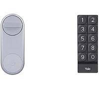 Yale Serrure connectée Linus Argent et Clavier à Code connecté, Ouverture Porte sans clés, Partage de Codes d'accès pour déverouiller la Serrure
