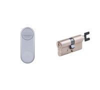 Yale Serrure connectée Linus Argent et Cylindre Ajustable - Serrure de Porte à Ouverture et Verrouillage sans clés avec Smartphone