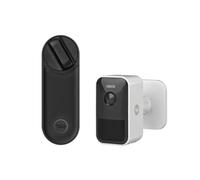 Yale Serrure connectée Linus L2 Noir + Yale Caméra Surveillance WiFi extérieure sans fil