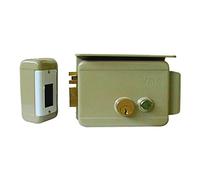 YALE Serrure électrique à appliquer Y68800502 SX C/K et Bouton en Acier Peint, Ouverture avec t Impulsion électrique à Bouton-Poussoir