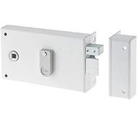 Yale Serrure en Applique Horizontale à Fouillot, 2 Clés, Version Droite - Pour Grille et Portail, Blanc, Droite