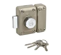 Yale Verrou à bouton YV25 - Cylindre 5 goupilles Ø 23 mm L 50 mm - 4 clés