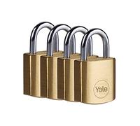 Yale Cadenas Y110 laiton s'entrouvrant 20 mm anse acier 3 clés lot de 4