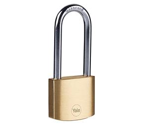 Yale Y110B/30/147/1 - Cadenas laiton 30 mm, anse acier cémenté longue L , 3 clés - Pour Casier Scolaire Ecole, Vestiaire de Sport, Boîte à Outils, Armoire