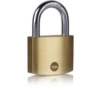 YALE -Y110B/50/126/1 - Cadenas laiton 50 mm - anse acier cémenté - 3 clés - Pour Casier - Cave - Armoire