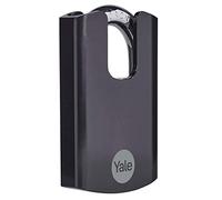 Yale Y113BL/90/119/1 - cadenas rideau en acier inoxydable corps 62×94 mm anse protégée Ø11 mm 3 clés mécanisme à clé anse trempée double verrouillage anti-corrosion sécurité maximale conforme EN 12320