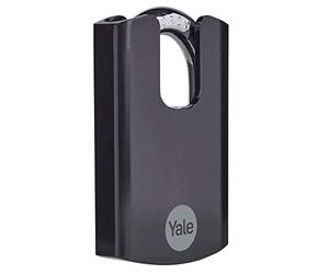 Yale Y113BL/90/119/1 - cadenas rideau en acier inoxydable corps 62×94 mm anse protégée Ø11 mm 3 clés mécanisme nse trempée double verrouillage anti-corrosion sécurité maximale conforme EN 12320