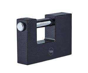 Yale Y113BL/90/119/1 - cadenas rideau en fer corps 90 mm 3 clés mécanisme nse trempée sécurité standard conforme EN 12320 extérieur portes et abris portes portails abris jardin et garage antivo
