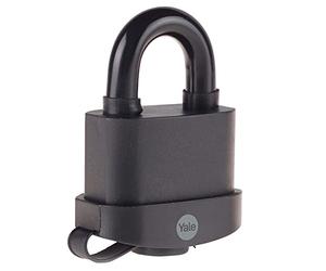Yale Y114B/60/114/1 - cadenas en acier inoxydable corps 72×60 mm anse Ø13 mm 3 clés mécanisme nse trempée double verrouillage anti-corrosion haute sécurité conforme EN 12320 extérieur portes et