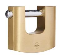 Yale Y114B/80/118/1 - cadenas rideau en laiton corps 90×76 mm anse Ø13 mm 3 clés mécanisme nse trempée double verrouillage haute sécurité conforme EN 12320 extérieur portes et abris portes port