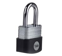 Yale Y115B/30/117/1 - cadenas en acier laminé corps 34×29 mm anse Ø5 mm 3 clés mécanisme nse trempée haute sécurité extérieur portes et abris portes portails abris jardin et garage antivol