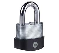 Yale Y125B/50/129/1 - cadenas en acier laminé corps 66×50 mm anse Ø11 mm 3 clés mécanisme nse trempée double verrouillage haute sécurité conforme EN 12320 extérieur portes et abris portes porta