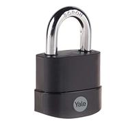 Yale Y125B/50/129/1 - cadenas rideau en acier laminé corps 56×49 mm anse Ø10 mm capuchon de protection 3 clés mécanisme ouble verrouillage sécurité maximale conforme EN 12320 extérieur antivol