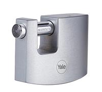 Yale Y127B/45/125/1 - cadenas rideau en laiton corps 60×46 mm anse Ø10 mm finition chromée 3 clés mécanisme à clé anse trempée double verrouillage sécurité maximale conforme EN 12320 extérieur antivol