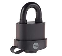Yale Y220B/51/118/1 - Cadenas acier laminé protection thermoplastique 51 mm, anse acier cémenté, 3 clés - Pour garage, portail, abris de jardin..., 51mm