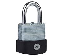 Yale Y227B/45/122/1 - cadenas en acier laminé corps 47×44 mm anse Ø6 mm 3 clés mécanisme ouble verrouillage sécurité maximale conforme EN 12320 extérieur portes et abris portes portails abris j