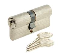 Yale Cylindre de serrure YC500+ 40x40 mm – 5 goupilles, 3 clés, nickelé – porte extérieure/entrée
