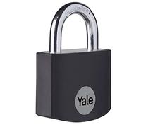 YALE -YE3B/32/116/1/BK - Cadenas aluminium 32 mm - anse acier cémenté - noir - 3 clés - Pour casier - boîte outils - sac - 32mm