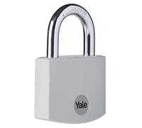 Yale YE3B/32/116/1/BK - cadenas en aluminium corps 42×35 mm anse Ø6 mm 3 clés mécanisme nse trempée double verrouillage sécurité standard conforme EN 12320 intérieur antivol casier vestiaire bo