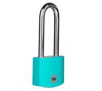 Yale YE3B/38/156/1/GR - cadenas en aluminium corps 42×35 mm anse longue Ø6 mm 3 clés mécanisme nse trempée double verrouillage sécurité standard conforme EN 12320 intérieur antivol casier vesti