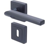 YPP7-S-PC Poignée de porte carré de 7 noir Yale - Modèle Sienna - passage à clé