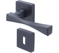 YALE - YPP7-V-PC Poignée de porte carrée de 7 noir YALE - Modèle Verona - passage clé
