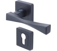 YPP7-V-PE Poignée de porte carré de 7 noir Yale - Modèle Verona - passage de cylindre euro